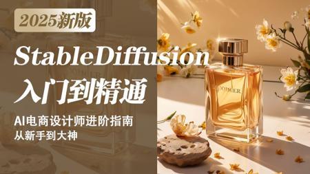 【AI绘画教程】专为电商设计师打造的StableDiffusion入门教程,从0到1掌握AI绘图+商业落地系列SD教程!基础入门+实战案例,一周掌握SD