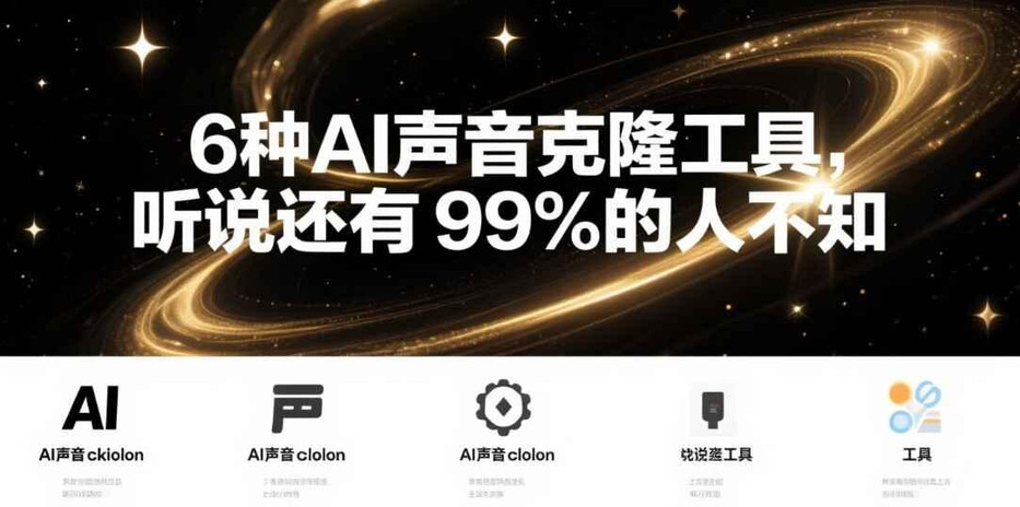 6种AI声音克隆工具，听说还有99%的人不知道（建议收藏）