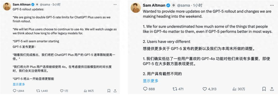 GPT-5波折超乎想象！奥特曼回应一切：4o重新上阵，团队紧急补救