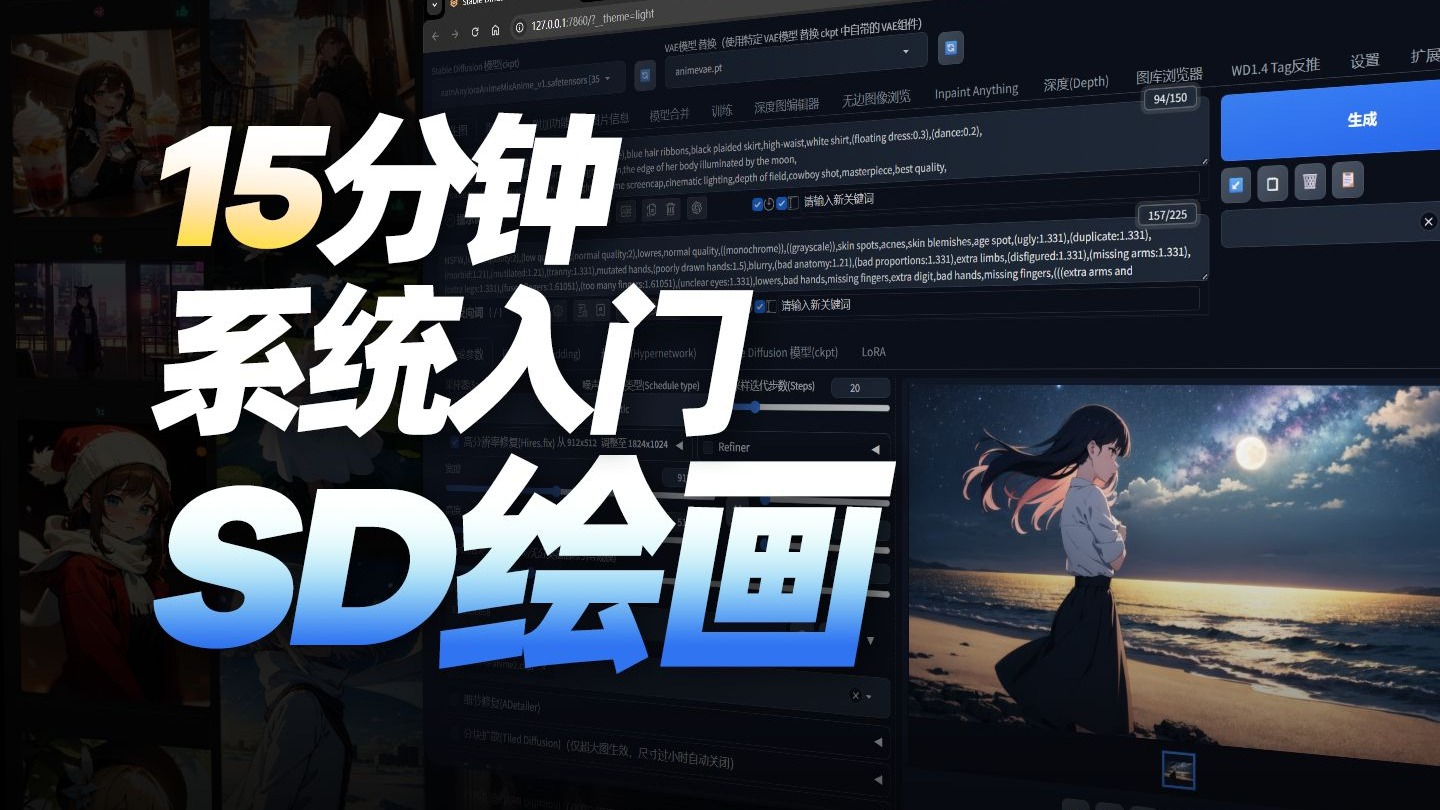 【2025最新版】B站第一套系统的AI绘画课！零基础学会Stable Diffusion，这绝对是你看过的最容易上手的AI绘画教程 | SD WebUI系列课