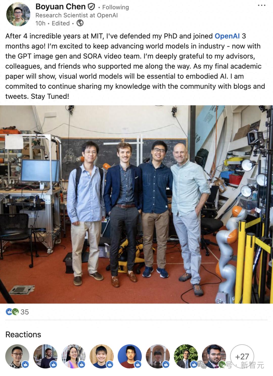 来自MIT最强AI实验室：OpenAI天才华人研究员博士毕业了！