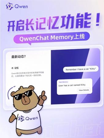 通义千问推出 Qwen Chat Memory 功能